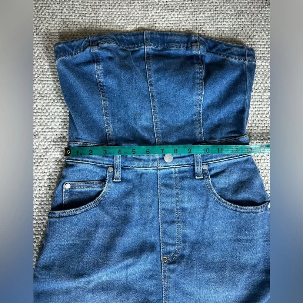 Anthropologie Pilcro The Madi Front-Slit Denim Dress - Size Small - Picture 12 of 13